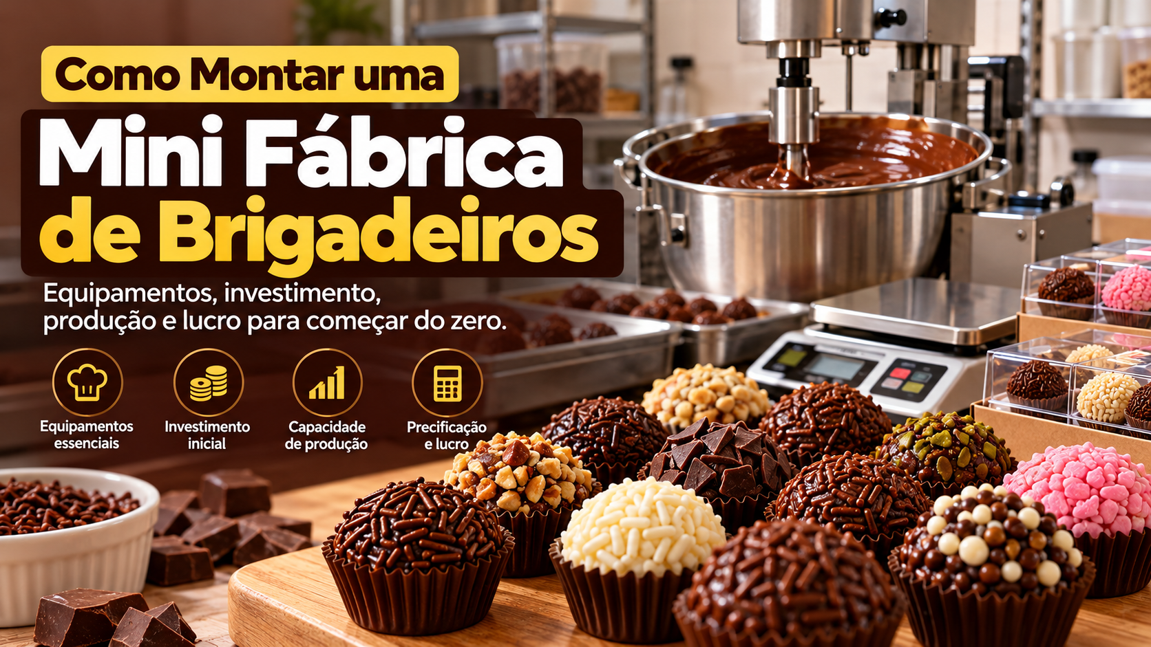 Como Montar uma Mini Fábrica de Brigadeiros: Equipamentos, Investimento e Lucro