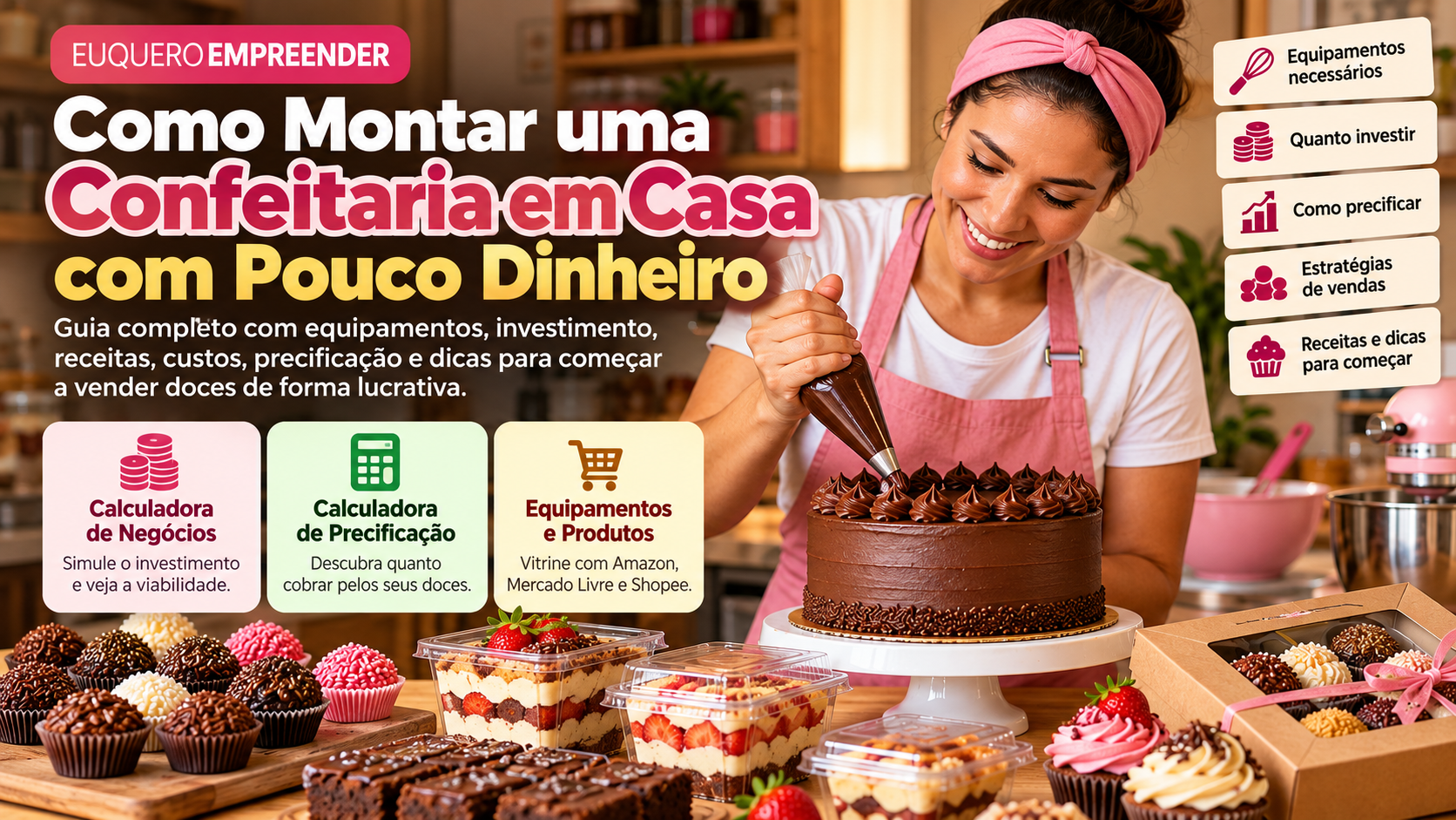 Como Montar uma Confeitaria em Casa com Pouco Dinheiro: Equipamentos, Custos e Lucro